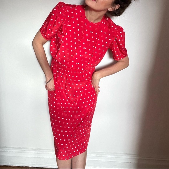 Vintage Petites For Maggy sz 6. Puff sleeves with little shoulder pads. Adorable - Picture 4 of 10